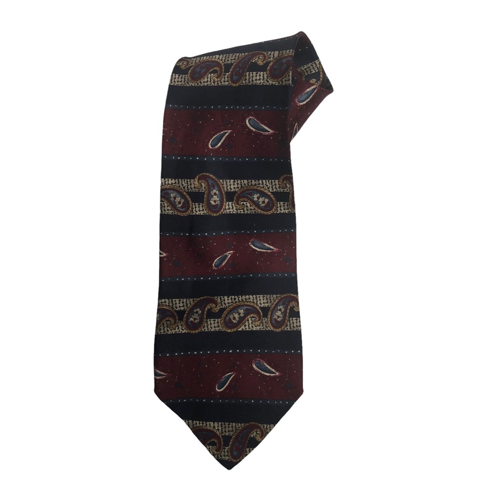Vintage 70s Clubfellow Multicolored Print Silk Tie